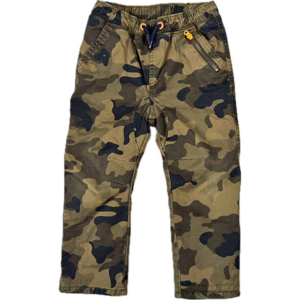 Cat & Jack Camo Fleece Lined Jogger Pants Toddler Boys 3T Green Camouflage
